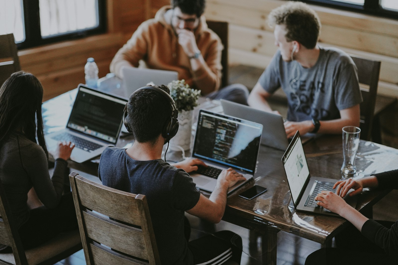 Small business team at work